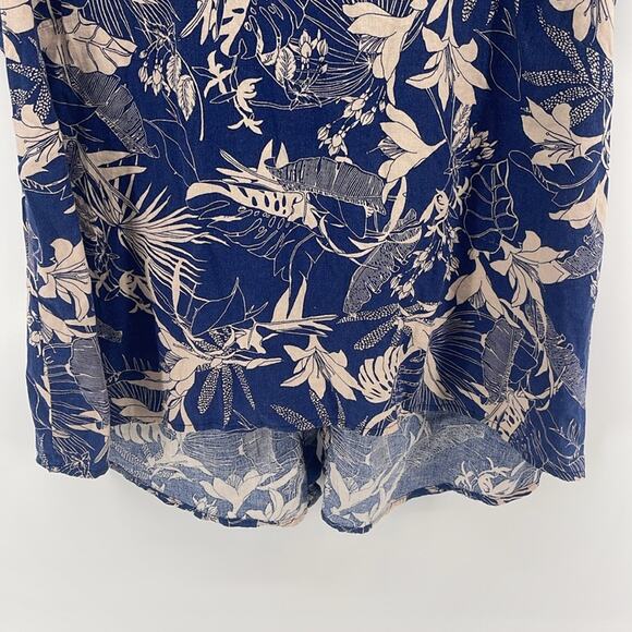 Panama Jack linen blend hawaiian print short sleeve back button up shirt sz 1X - Picture 4 of 7